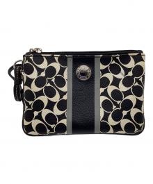 COACH（コーチ）の古着「ポーチ」｜ホワイト×ブラック