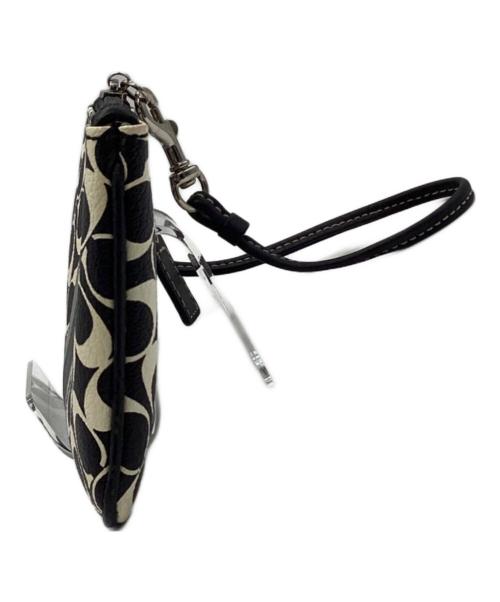 COACH（コーチ）COACH (コーチ) ポーチ ホワイト×ブラックの古着・服飾アイテム