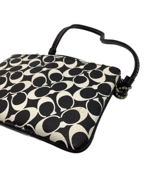 COACH（コーチ）COACH (コーチ) ポーチ ホワイト×ブラックの古着・服飾アイテム