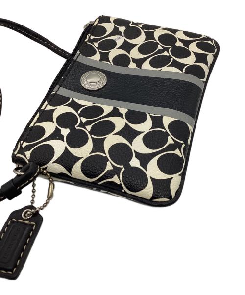 COACH（コーチ）COACH (コーチ) ポーチ ホワイト×ブラックの古着・服飾アイテム
