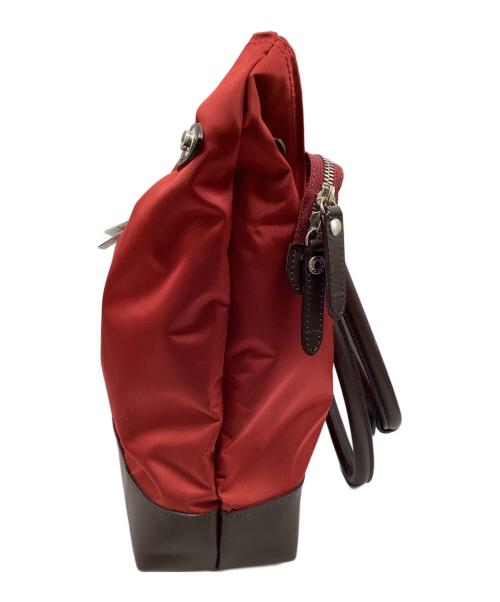 BLACK LABEL CRESTBRIDGE（ブラックレーベル クレストブリッジ）BLACK LABEL CRESTBRIDGE (ブラックレーベル クレストブリッジ) トートバッグ レッド×ブラウンの古着・服飾アイテム