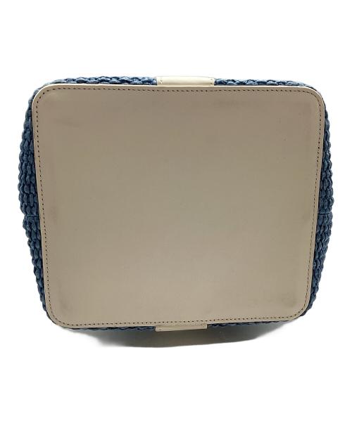 TOMORROW LAND（トゥモローランド）TOMORROW LAND (トゥモローランド) 2WAYハンドバッグ ブルー×ベージュの古着・服飾アイテム