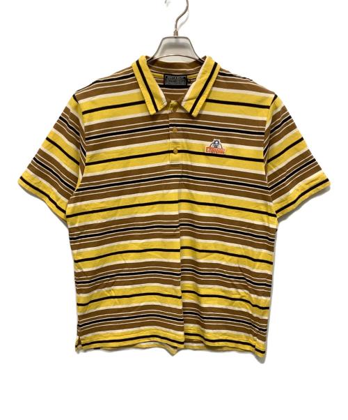 Hysteric Glamour（ヒステリックグラマー）Hysteric Glamour (ヒステリックグラマー) ポロシャツ ブラウン×イエロー サイズ:XLの古着・服飾アイテム