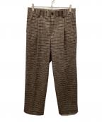 Hysteric Glamourヒステリックグラマー）の古着「タックスラックスパンツ」｜ブラウン