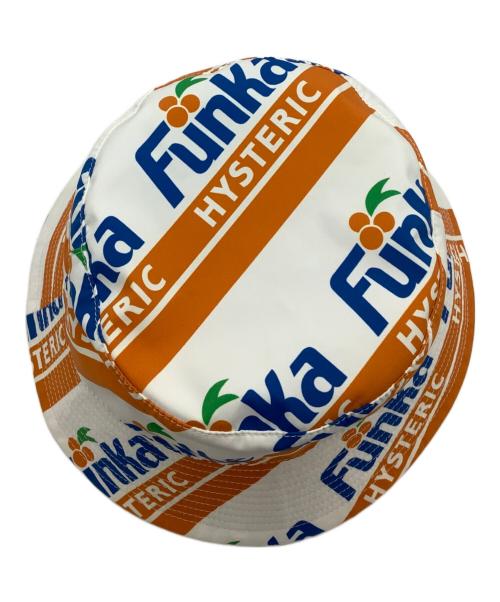 Hysteric Glamour（ヒステリックグラマー）Hysteric Glamour (ヒステリックグラマー) バケットハット ホワイト×オレンジ サイズ:Ｌの古着・服飾アイテム