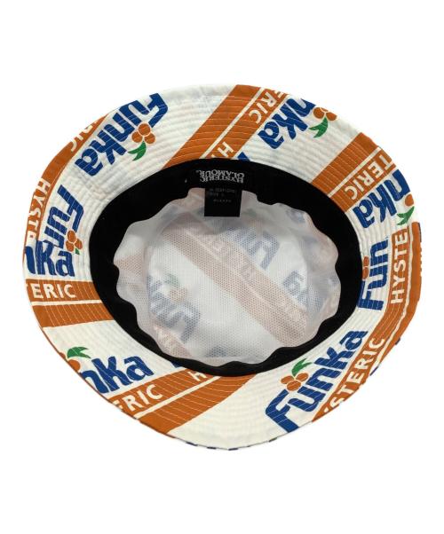 Hysteric Glamour（ヒステリックグラマー）Hysteric Glamour (ヒステリックグラマー) バケットハット ホワイト×オレンジ サイズ:Ｌの古着・服飾アイテム