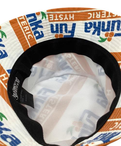 Hysteric Glamour（ヒステリックグラマー）Hysteric Glamour (ヒステリックグラマー) バケットハット ホワイト×オレンジ サイズ:Ｌの古着・服飾アイテム