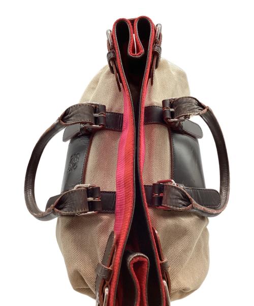LOEWE（ロエベ）LOEWE (ロエベ) ハンドバッグ ベージュ×ブラックの古着・服飾アイテム