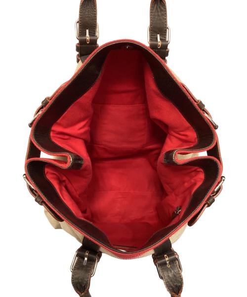 LOEWE（ロエベ）LOEWE (ロエベ) ハンドバッグ ベージュ×ブラックの古着・服飾アイテム