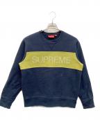 SUPREMEシュプリーム）の古着「ジグザクステッチパネルクルーネック」｜ネイビー