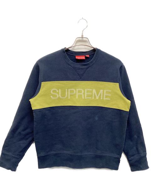 SUPREME（シュプリーム）SUPREME (シュプリーム) ジグザクステッチパネルクルーネック ネイビー サイズ:不明の古着・服飾アイテム