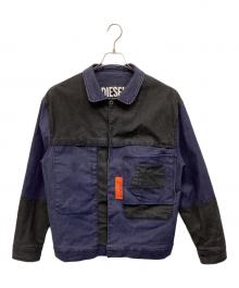 DIESEL（ディーゼル）の古着「デニムジャケット」｜ブラック×ネイビー