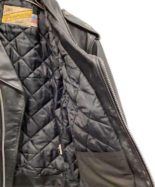 Schott（ショット）Schott (ショット) ダブルライダースジャケット ブラック サイズ:42の古着・服飾アイテム