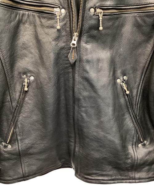 mono field（モノフィールド）mono field (モノフィールド) ライダースジャケット ブラック サイズ:3Ｌの古着・服飾アイテム