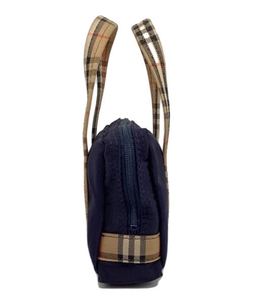 Burberry's（バーバリー）Burberry's (バーバリーズ) マイクロミニハンドバッグ ネイビー×ベージュの古着・服飾アイテム