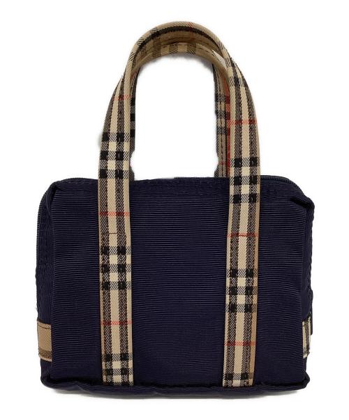 Burberry's（バーバリー）Burberry's (バーバリーズ) マイクロミニハンドバッグ ネイビー×ベージュの古着・服飾アイテム