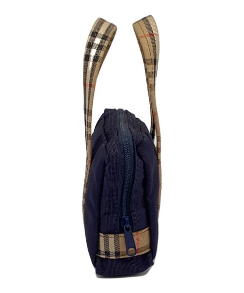 Burberry's（バーバリー）Burberry's (バーバリーズ) マイクロミニハンドバッグ ネイビー×ベージュの古着・服飾アイテム