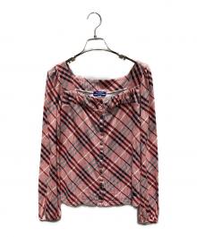 BURBERRY BLUE LABEL（バーバリー ブルー レーベル）の古着「シャツブラウス」｜ピンク