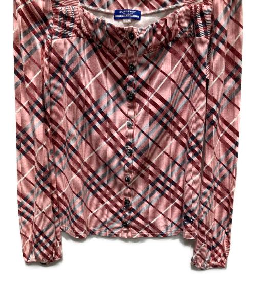 BURBERRY BLUE LABEL（バーバリー ブルー レーベル）BURBERRY BLUE LABEL (バーバリー ブルー レーベル) シャツブラウス ピンク サイズ:38の古着・服飾アイテム