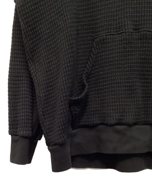 velva sheen（ベルバシーン）velva sheen (ベルバシーン) ワッフルパーカー ブラック サイズ:Ｌの古着・服飾アイテム
