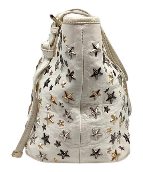 JIMMY CHOO（ジミーチュウ）JIMMY CHOO (ジミーチュウ) 星型スタッズトートバッグ ホワイトの古着・服飾アイテム