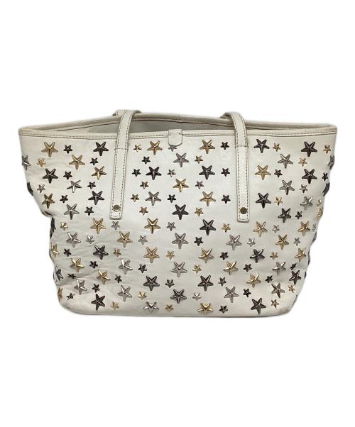 JIMMY CHOO（ジミーチュウ）JIMMY CHOO (ジミーチュウ) 星型スタッズトートバッグ ホワイトの古着・服飾アイテム