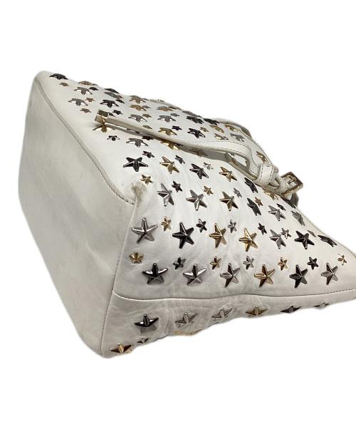 JIMMY CHOO（ジミーチュウ）JIMMY CHOO (ジミーチュウ) 星型スタッズトートバッグ ホワイトの古着・服飾アイテム