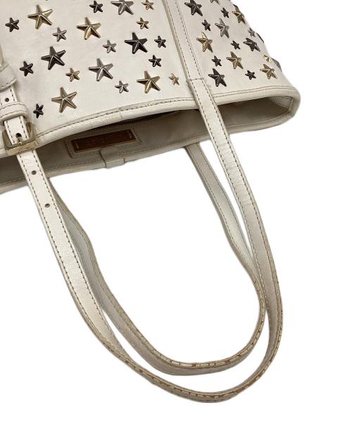 JIMMY CHOO（ジミーチュウ）JIMMY CHOO (ジミーチュウ) 星型スタッズトートバッグ ホワイトの古着・服飾アイテム