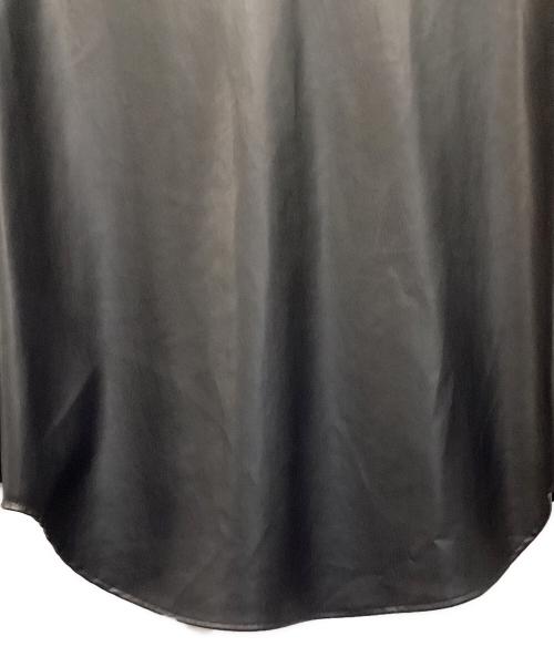 ZARA（ザラ）ZARA (ザラ) フェイクレザーシャツ ブラック サイズ:Ｓ（US）の古着・服飾アイテム