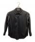 ZARA（ザラ）の古着「フェイクレザーシャツ」｜ブラック