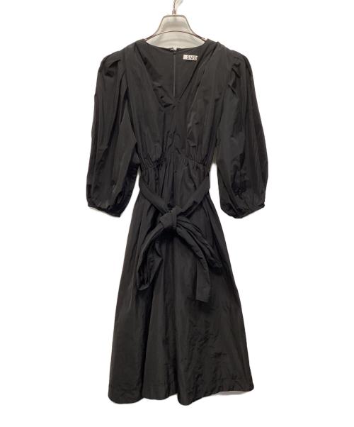 Snidel（スナイデル）Snidel (スナイデル) タフタボリュームミディワンピース ブラック サイズ:1の古着・服飾アイテム