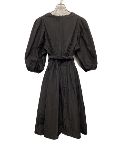 Snidel（スナイデル）Snidel (スナイデル) タフタボリュームミディワンピース ブラック サイズ:1の古着・服飾アイテム