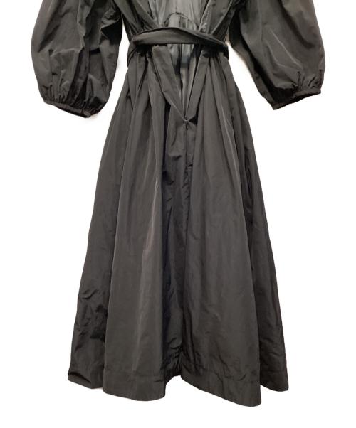 Snidel（スナイデル）Snidel (スナイデル) タフタボリュームミディワンピース ブラック サイズ:1の古着・服飾アイテム