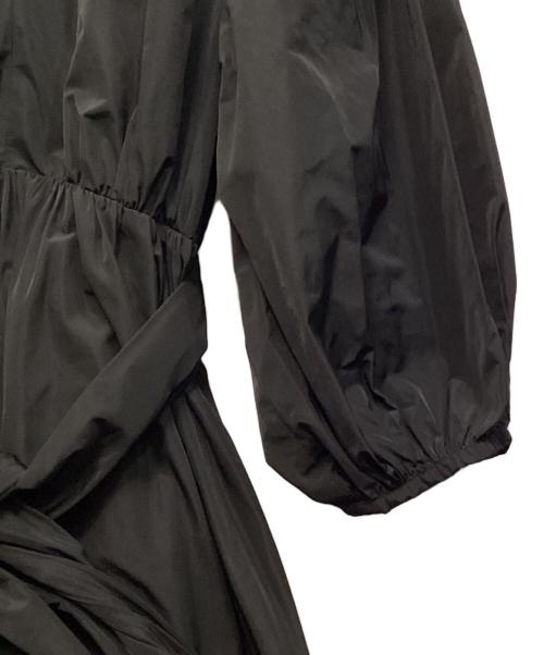 Snidel（スナイデル）Snidel (スナイデル) タフタボリュームミディワンピース ブラック サイズ:1の古着・服飾アイテム