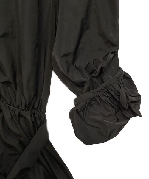 Snidel（スナイデル）Snidel (スナイデル) タフタボリュームミディワンピース ブラック サイズ:1の古着・服飾アイテム