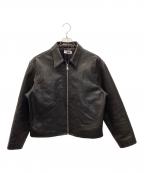 H BEAUTY&YOUTHエイチ ビューティー&ユース）の古着「レザーブルゾン」｜ブラック