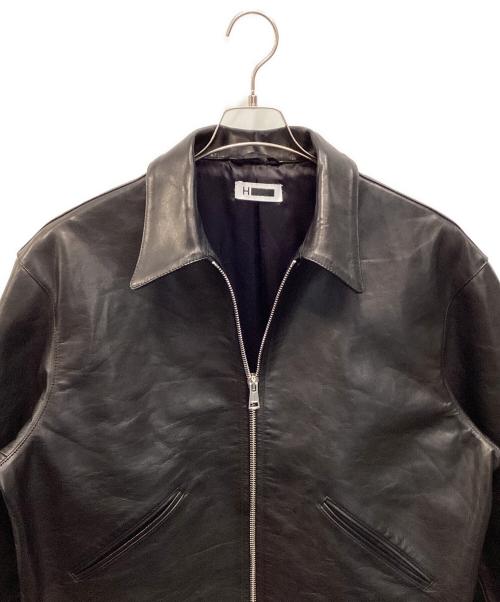H BEAUTY&YOUTH（エイチ ビューティー&ユース）H BEAUTY&YOUTH (エイチ ビューティー&ユース) レザーブルゾン ブラック サイズ:Ｌの古着・服飾アイテム