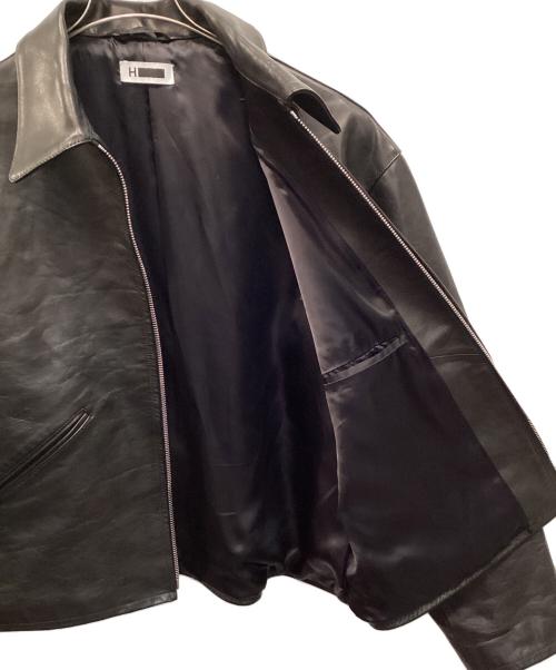H BEAUTY&YOUTH（エイチ ビューティー&ユース）H BEAUTY&YOUTH (エイチ ビューティー&ユース) レザーブルゾン ブラック サイズ:Ｌの古着・服飾アイテム