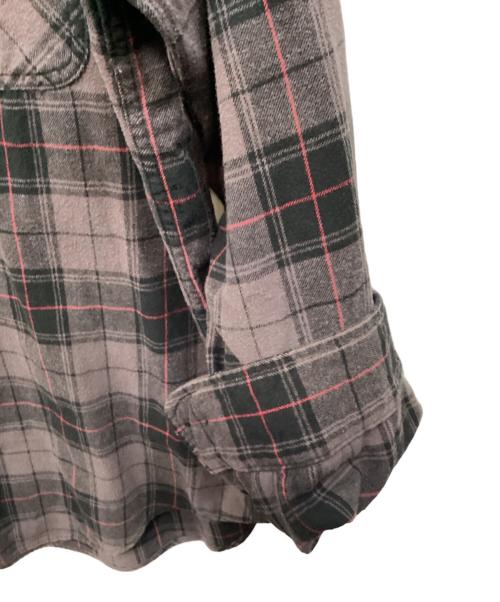 Hysteric Glamour（ヒステリックグラマー）Hysteric Glamour (ヒステリックグラマー) ナッピング加工ビエラチェックシャ グレー サイズ:Ｌの古着・服飾アイテム