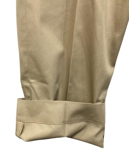 Hysteric Glamour（ヒステリックグラマー）Hysteric Glamour (ヒステリックグラマー) 1タック ワイドチノパンツ ベージュ サイズ:Ｌの古着・服飾アイテム