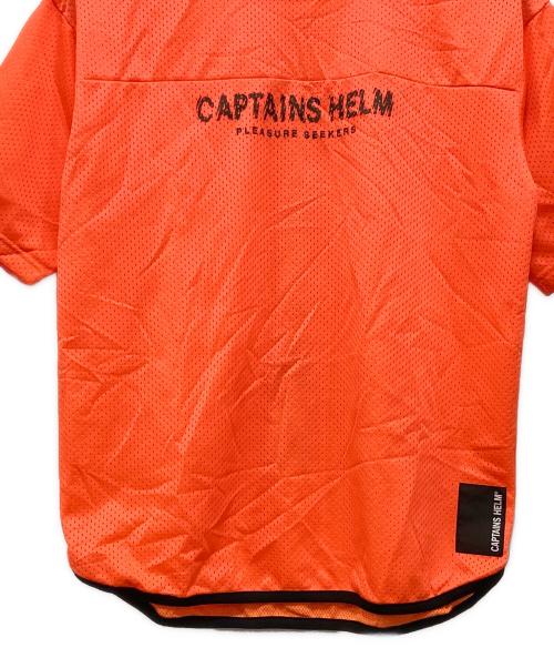 CAPTAINS HELM（キャプテンズヘルム）CAPTAINS HELM (キャプテンズヘルム) ダブル メッシュTシャツ オレンジ サイズ:Lの古着・服飾アイテム