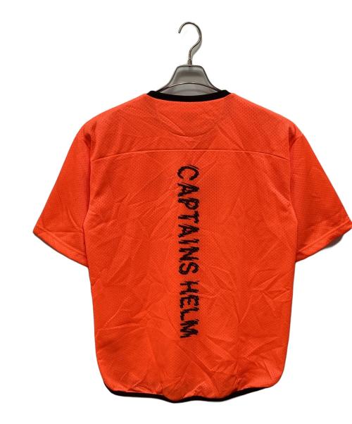 CAPTAINS HELM（キャプテンズヘルム）CAPTAINS HELM (キャプテンズヘルム) ダブル メッシュTシャツ オレンジ サイズ:Lの古着・服飾アイテム
