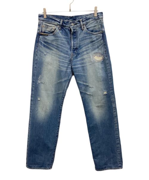 Hysteric Glamour（ヒステリックグラマー）Hysteric Glamour (ヒステリックグラマー) RW CLASH加工 60'S XX デニム ストレート パンツ インディゴ サイズ:31の古着・服飾アイテム