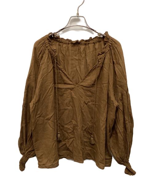 ne quittez pas（ヌキテパ）ne quittez pas (ヌキテパ) ブラウス ブラウン サイズ:FREEの古着・服飾アイテム