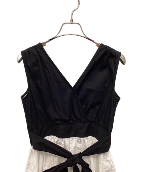 SEVEN TEN by MIHO KAWAHITO（セブン テン バイ ミホ カワヒト）SEVEN TEN by MIHO KAWAHITO (セブン テン バイ ミホ カワヒト) チュニック ブラック×ホワイト サイズ:Ｓの古着・服飾アイテム