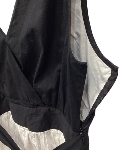 SEVEN TEN by MIHO KAWAHITO（セブン テン バイ ミホ カワヒト）SEVEN TEN by MIHO KAWAHITO (セブン テン バイ ミホ カワヒト) チュニック ブラック×ホワイト サイズ:Ｓの古着・服飾アイテム