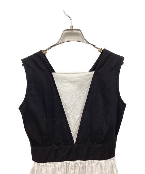 SEVEN TEN by MIHO KAWAHITO（セブン テン バイ ミホ カワヒト）SEVEN TEN by MIHO KAWAHITO (セブン テン バイ ミホ カワヒト) チュニック ブラック×ホワイト サイズ:Ｓの古着・服飾アイテム