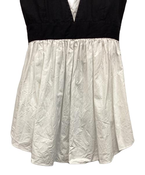 SEVEN TEN by MIHO KAWAHITO（セブン テン バイ ミホ カワヒト）SEVEN TEN by MIHO KAWAHITO (セブン テン バイ ミホ カワヒト) チュニック ブラック×ホワイト サイズ:Ｓの古着・服飾アイテム