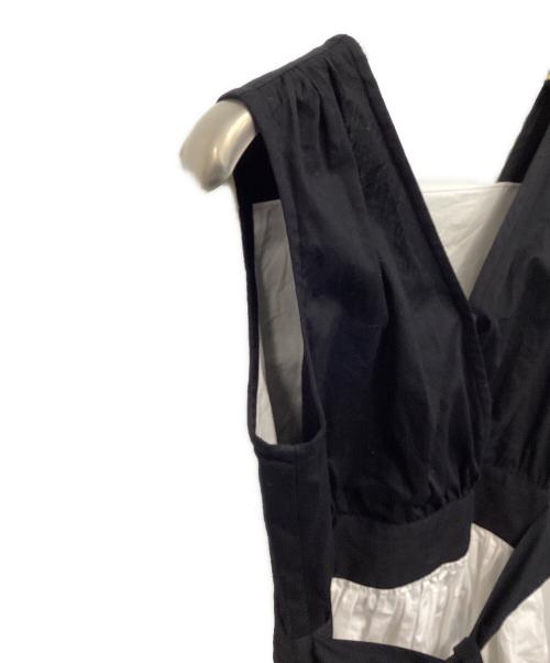 SEVEN TEN by MIHO KAWAHITO（セブン テン バイ ミホ カワヒト）SEVEN TEN by MIHO KAWAHITO (セブン テン バイ ミホ カワヒト) チュニック ブラック×ホワイト サイズ:Ｓの古着・服飾アイテム