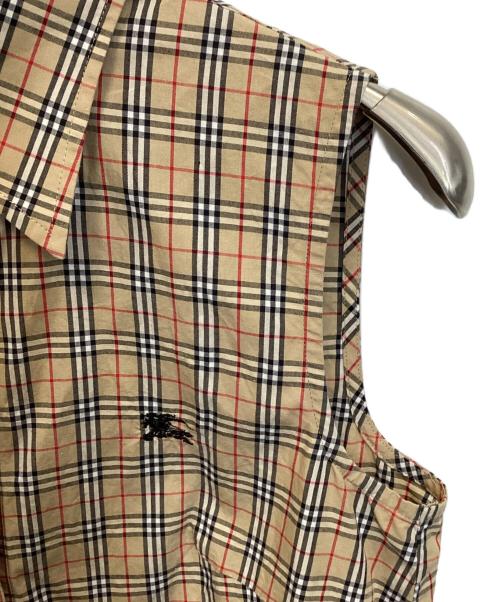 BURBERRY BLUE LABEL（バーバリー ブルー レーベル）BURBERRY BLUE LABEL (バーバリーロンドンブルーレーベル) ノースリーブシャツ ブラウン サイズ:38の古着・服飾アイテム